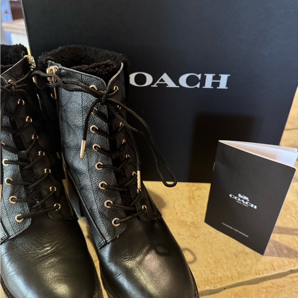 Coach Black Leather Women’s Booties